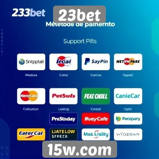 Métodos de pagamento suportados pelo 23bet